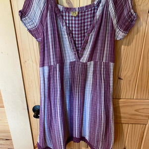 True Craft‎ purple stripe dress size small